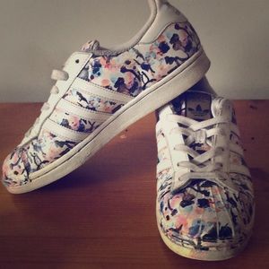 Watercolor Adidas Shell Tops